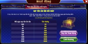 Khuyến mãi nạp tiền lần đầu mỗi ngày tối đa lên đến 8888k